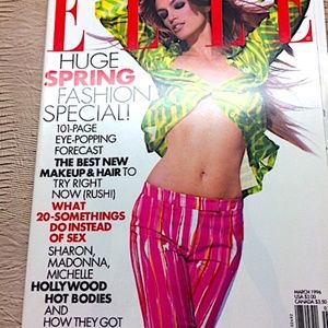 Super Rare Cindy Crawford ELLE Magazine March 1996